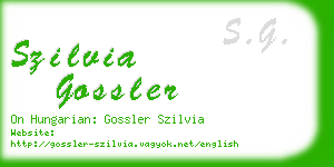 szilvia gossler business card
